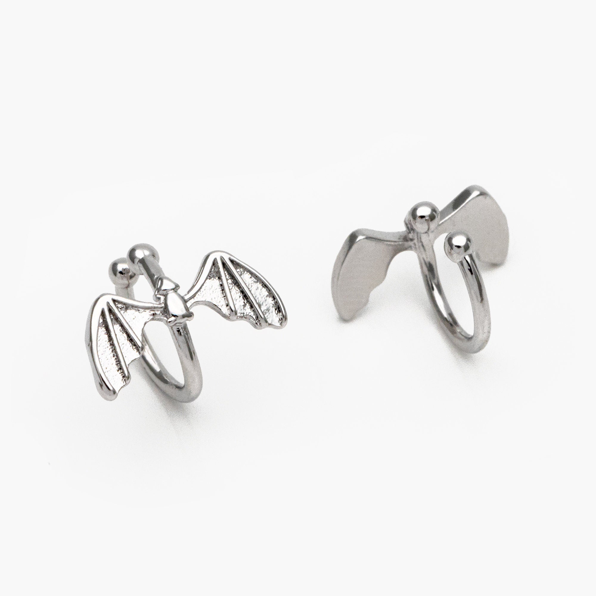 10pcs Gold/ Silver Bat Ear Cuff, Cartilage Ear Cuff, Gold/ Rhodium Plated Brass Ear Cuff, Cartilage Earrings (GB-3570)